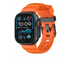 Yaxo Dirželis do Apple Watch Rugged Evo Sport Band 44/45/46/49 mm Magma Oranžinis