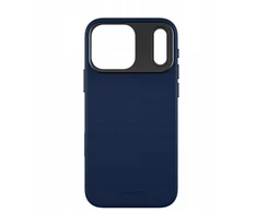 Yaxo Leather Gear Slim dėklas telefonui MagSafe iPhone 17 Pro Dusky Mėlyna