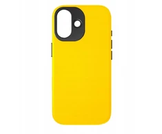 Yaxo Leather Gear Slim dėklas telefonui „MagSafe iPhone 17“ medaus geltonumo spalvos
