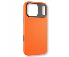 Yaxo telefono dėklas odinis „Gear Slim“ dėklas, skirtas „MagSafe iPhone 17 Pro Max“, „Magma Oranžinis“.