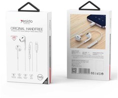 Ausinės Yesido yesido Ausinės Douszne YH51 Lightning 120cm, Baltas / Baltas