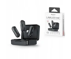 Mikrofonas Yesido yesido KR16 Mikrofonas MEMS 2vnt.. na Klips Lightning Wireless 2.4GHz Juodas/Juodas