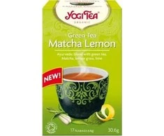Žalioji prieskoninė arbata su citrina Matcha Lemon, Yogi Tea, ekologiška, 17 pakelių
