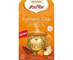 Prieskoninė arbata su ciberžole Kurkuma Chai, Yogi Tea, 17 pakelių