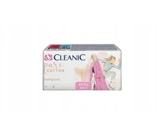 Yoni CLEANIC grynos medvilnės tamponai Mini 16 vnt.