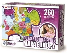 Dėlionė Zachem Mokomasis Puzzle 260 elementai. Europos žemėlapis (ZACH0064)