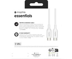 Kabelis USB Zagg USB-C - USB-C 1 m Baltas (409913177)