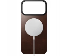 Dėklas Nomad Magnetic odinis galinis dangtelis, rustic rudos spalvos (Horween), Magsafe – iPhone 17 Pro Max