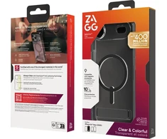 ZAGG Santa Cruz Snap KS - su „MagSafe“ suderinamas dėklas su stovu, skirtas „iPhone 17 Air“ (juodas)