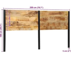 Galvūgalis, 200cm, mango medienos masyvas ir geležis