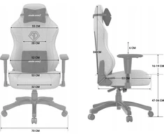 Žaidimų kėdė AndaSeat Phantom 3 L, tamsiai pilkos spalvos, medžiaga: audinys