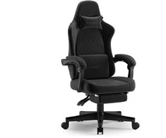Žaidimų kėdė SENSE7 DEVON „Alcantara“, juoda