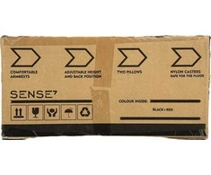 Žaidimų kėdė Sense7 Sentinel fabric  Gaming Chair, Juoda-raudona