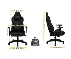Žaidimų kėdė Sense7 Sentinel Gaming Chair, Juoda-pilka
