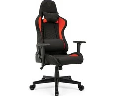 Žaidimų kėdė Sense7 Spellcaster fabric Gaming Chair, Juoda-raudona