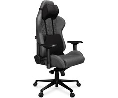 Žaidimų kėdė Yumisu 2050 Fabric Gaming Chair, Pilka-juoda