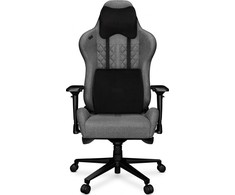 Žaidimų kėdė Yumisu 2050 Fabric Gaming Chair, Pilka-juoda