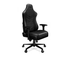 Žaidimų kėdė Yumisu 2053 Natural Leather Gaming Chair, Juoda
