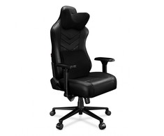 Žaidimų kėdė Yumisu 2053 Natural leather Gaming Chair, Juoda