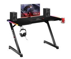 Žaidimų stalas Huzaro Hero 2.5 RGB, Juodos spalvos