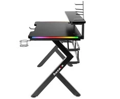 Žaidimų stalas Huzaro Hero 5.0 RGB, Juodos spalvos