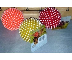 TULLO AST. 12 kamuoliukų, cypimo kamuoliukas, 8 cm, spygliai, 4 žiedai