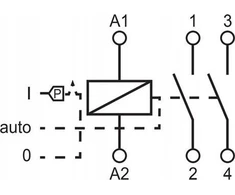 Zamel Modulinis kontaktorius su rankiniu valdymu, montavimas, 25A, 2xNO, 230V AC, tipas: STM-25-20/S EXT10000287