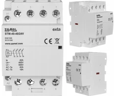 Zamel Modulinis montavimo kontaktorius 40A 4Z 24V AC/DC+F13 tipas: STM-40-40/24V EXT10000297