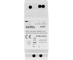 Zamel Perjungiamas maitinimo šaltinis montuojamas ant TH-35 (DIN) bėgio, 30W, 24V DC tipas: ZTM-30/24 EXT10000282