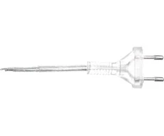 Laidas su elektros kištuku Zamel 2x0.5mm2 190cm permatomas