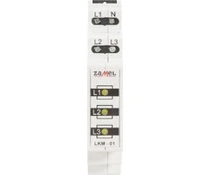 Zamel Maitinimo koeficientas 230V / 400V 3xLED geltona TN LKM-01-30 (EXT10000038)