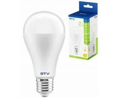 GTV LED lemputė , A65, 3000K, E27, 20W, 2400lm, AC180-250V/ 50-60Hz, RA>80, 200°, 164mA
