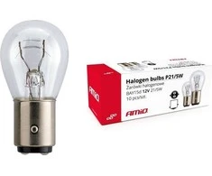 Halogeninės lemputės P21/5W Bay15D 12V 21W/5W 10 vnt. (E8) amio-01488