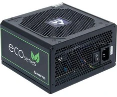 CHIEFTEC ECO serijos 600 W ATX-12V V.2.3 maitinimo šaltinis su 12 cm ventiliatoriumi Aktyvus PFC 230 V tik 85 proc. Efektyvumas, įskaitant maitinimo laidą