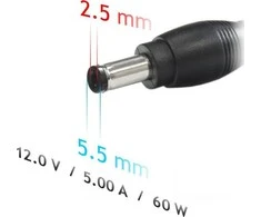 Akyga AK-ND-30 12V / 5.0A 60W 5.5 x 2.5 mm ITX / PICO / LED 1.2m