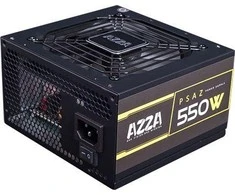 AZZA PSU 550W ATX 80+ bronzos sertifikatas, tylus 120 mm ventiliatorius, 1 x 20+4 kontaktų, 1 x 4+4 kontaktų 12V, 1 x 4 kontaktų diskelis, 2 x 4 kontaktų Molex, 5 x Sata, 2 x 6+2 kontaktų PCI-5, WPS