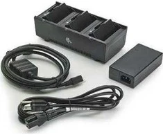 Zebra 3 Slot Baterija Charger; ZQ300 serija; apima maitinimo šaltinį ir ES maitinimo laidą