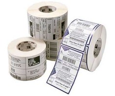 Zebra LABEL, POLYPROPYLENE, 102X102MM, THERMAL TRANSFER, 8000T BLOOD BAG, PERMANENT ADHESIVE, 25MM CORE