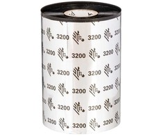 Zebra Wax/Resin Ribbon, 60mmx450m (2.36inx1476ft), 3200; High Performance, 25mm (1in) core, 6/box