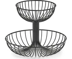 Fruit basket 2-level, Ø 32 x 26 cm, juodas, ZELLER
