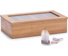 Bamboo Bambuko arbatos dėžutė maišeliuose - 4 skyriai, ZELLER