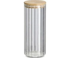 Zeller GROOVES stiklainis su bambukiniu dangteliu, 1100 ml