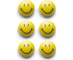 Zeller Smiley magnetukai, 6 vnt, Ø 3 cm