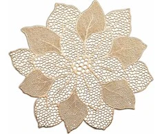 Zeller Lėkštės pagalvėlė FLOWER, 46 cm, aukso spalvos