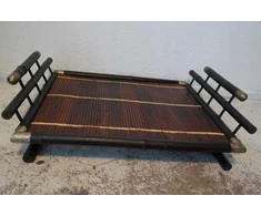 Bamboo Pusryčių stalas, Bambuko padėklas su kojelėmis, 50x30 cm, ZELLER
