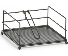 Zeller Metalinis servetėlių laikiklis, 17 x 17 x 9 cm, juoda, ZELLER