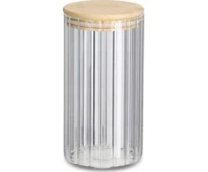 Zeller GROOVES stiklainis su bambukiniu dangteliu, 800 ml