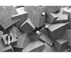 Zeller Stiklinė magnetinė lenta „Pasaulis“ + 3 magnetai, 60x40 cm, ZELLER