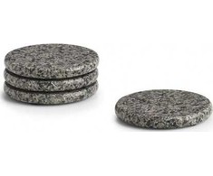Zeller Stiklinių padėkliukų rinkinys, 4 vnt, granitas, 10,5x1 cm