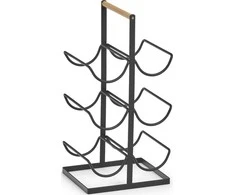 Metalinė vyno lentyna, 6 stipinų, 46 cm, juoda, ZELLER